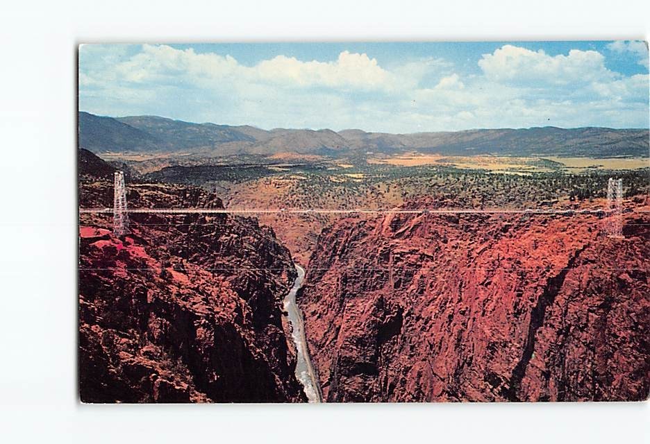 Postcard Famous Royal Gorge Suspension Bridge Colorado USA
