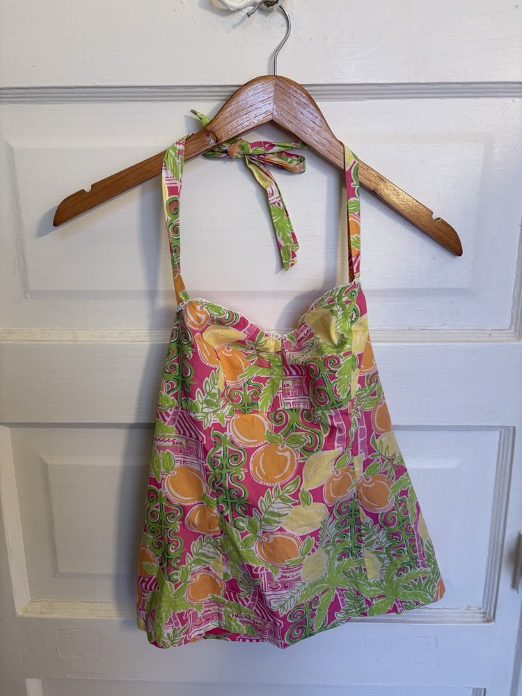 Vintage Lilly Pulitzer Halter Top “Juice Bar” Sz 2