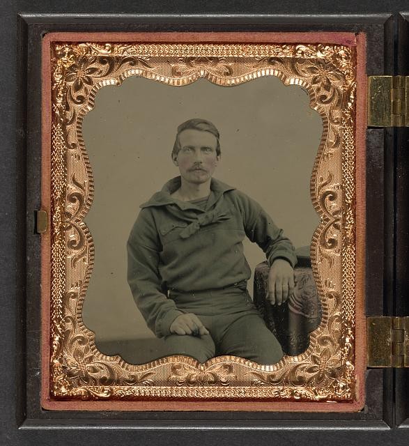 Photo:Unidentified Sailor,Union Uniform,American Civil War,Navy,1861-1865