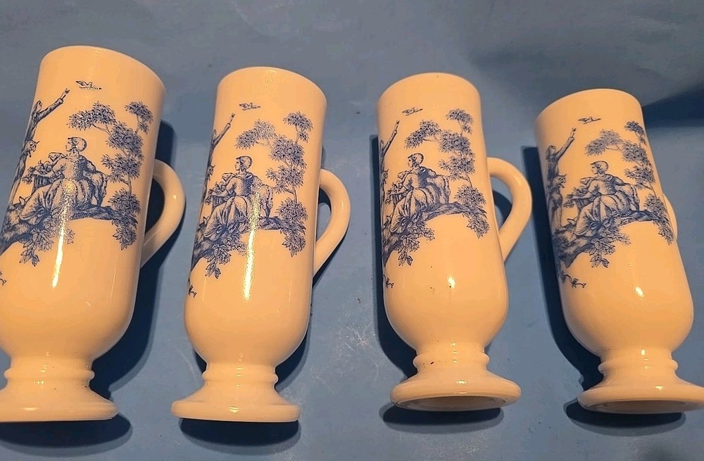 Vintage Avon Milk Glass Demitasse Cups Mugs Set of 4