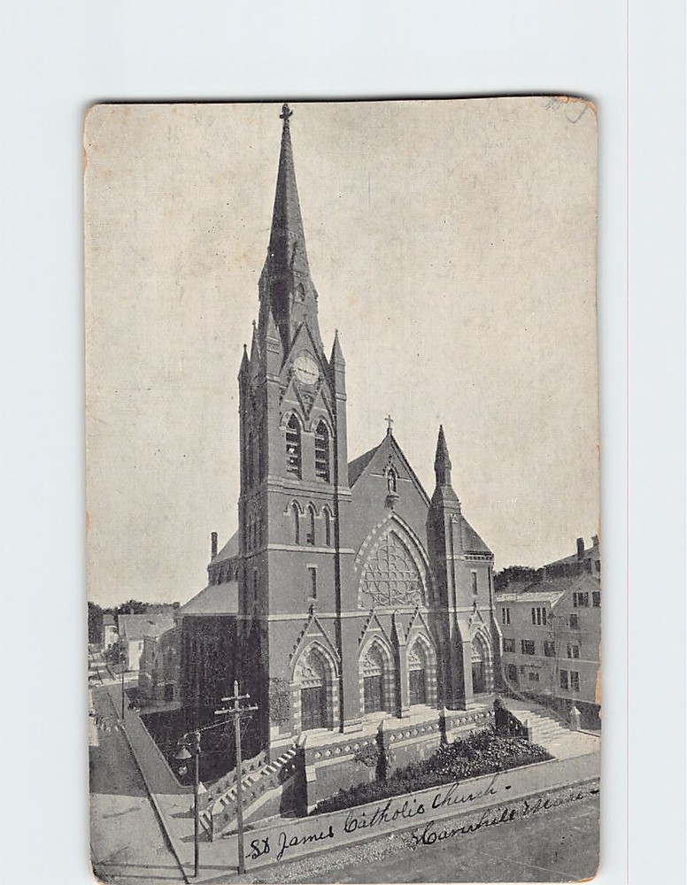 Postcard St. James Church Haverhill Massachusetts USA