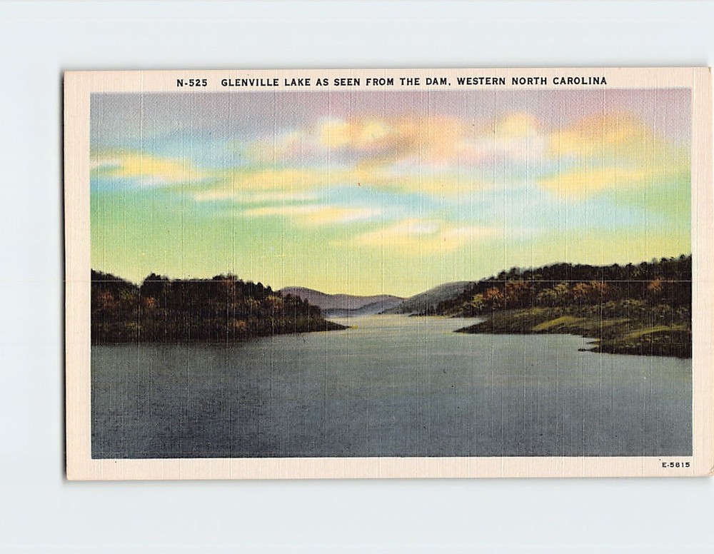 Postcard Glenville Lake Western North Carolina USA