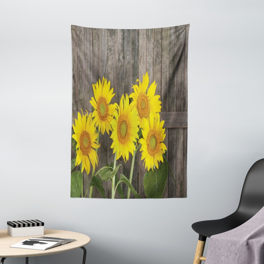 Garden Tapestry Helianthus Sunflowers Print Wall Hanging Decor