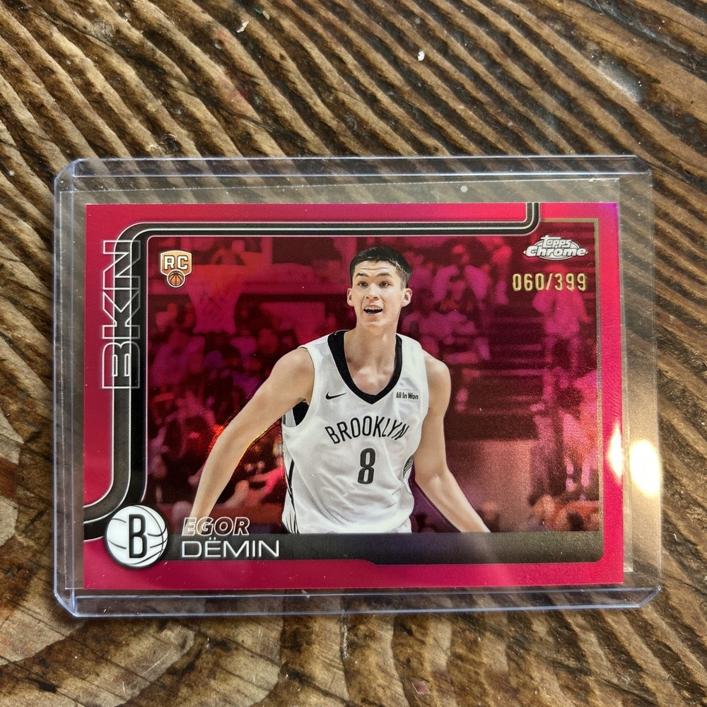 25-26 Topps Chrome Basketball Egor Demin Magenta/399 Nets