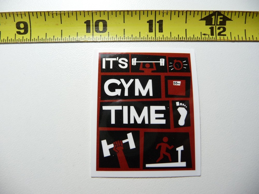 Gym Time Workout Exercise Decal Sticker for Hard Hats