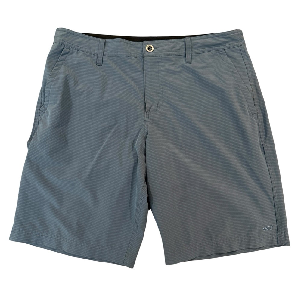 O’Neill Men’s 36 Hybrid Performance Shorts Blue Pinstripe Stretch Polyester