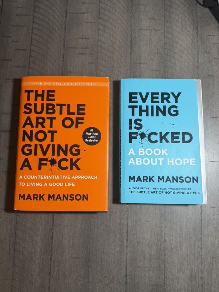 Everything is Fucked & Subtle Art of Not Giving a Fuck by Mark Manson Book Lot