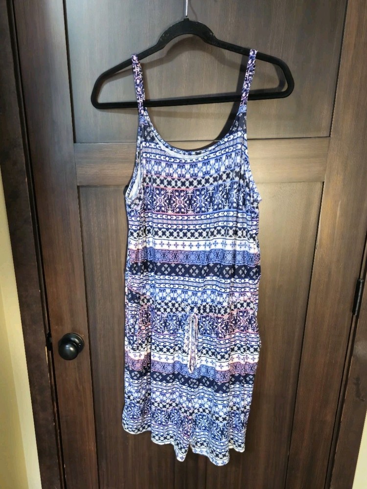 EUC Torrid Women's Plus Floral Strappy Tank Stretch Romper Shorts Size 2 2X