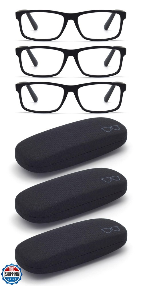 FoxMook 3-Pack Blue Light Blocking Glasses for Computer and Phone Screen Use