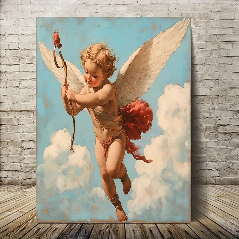 Valentine'S Day Cupid  Wall Art  Canvas Unframed/Framed