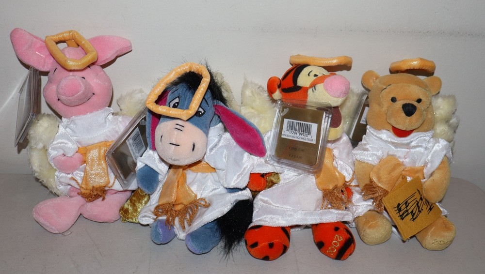 Disney Winnie The Pooh & Friends Christmas Plush Angel Set 2000