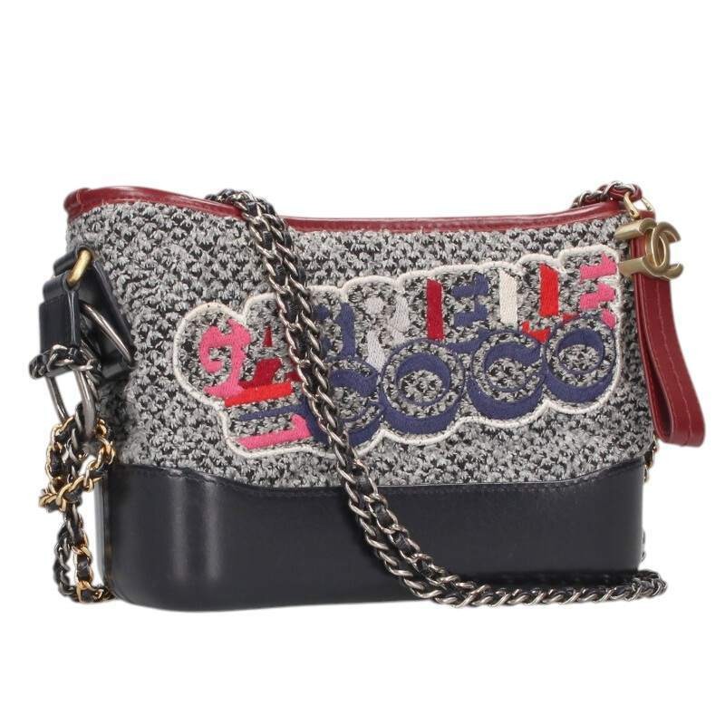 Chanel Gabrielle de Small hobo Tweed calfskin Shoulder bag 814827