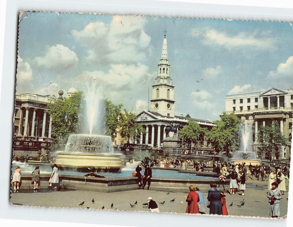 Postcard Trafalgar Square London England
