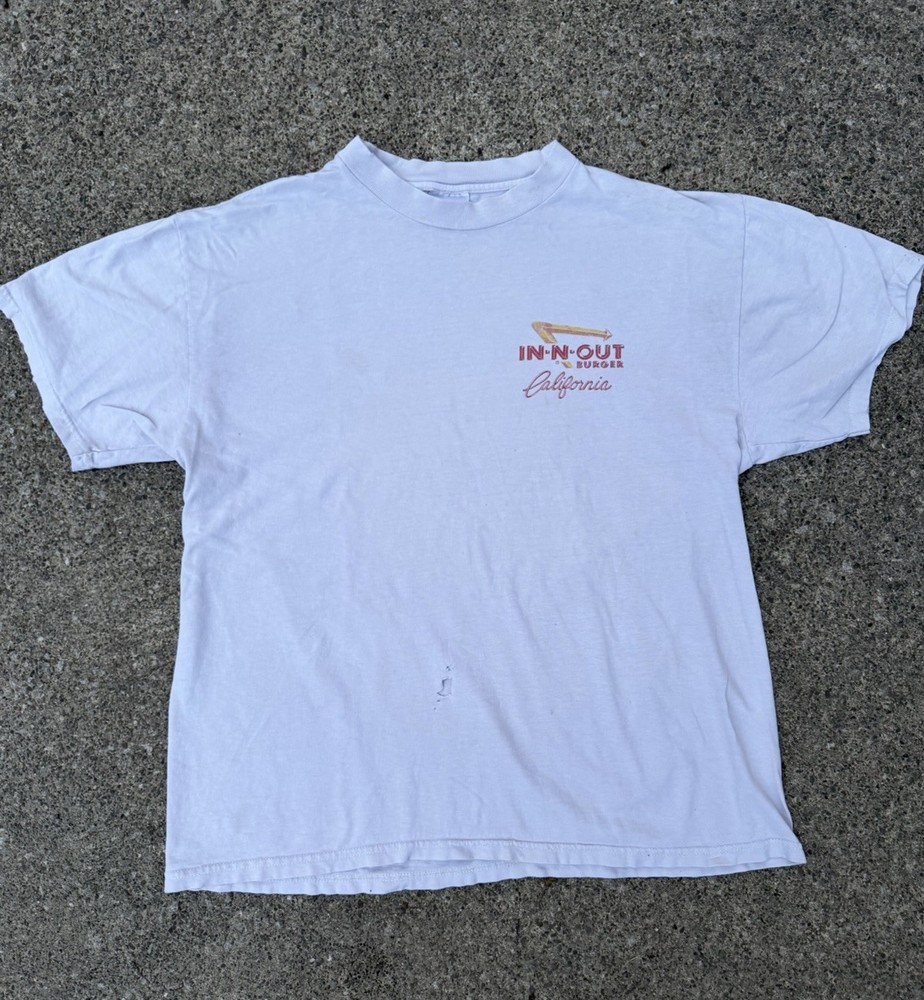 Vintage Distressed In-N-out Burger Shirt, Size Large, Y2K