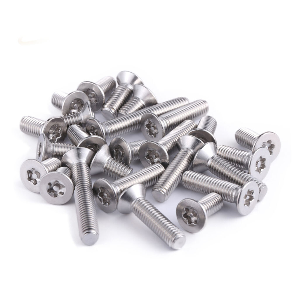 304 Stainless Steel Flat Head Tamper-Resistant Torx Screws M3 M4 M5