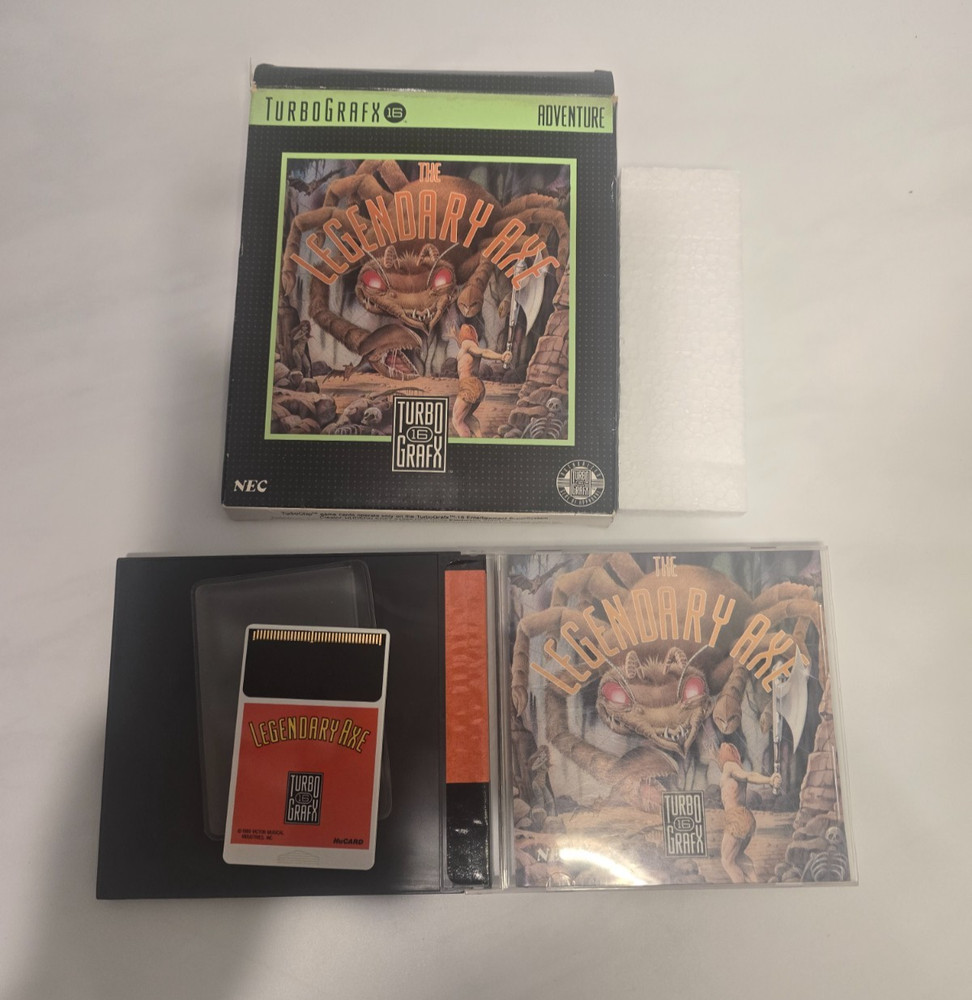 Legendary Axe- Turbografx-16 Game - Boxed Complete Game CIB w Jewel and Sleeve