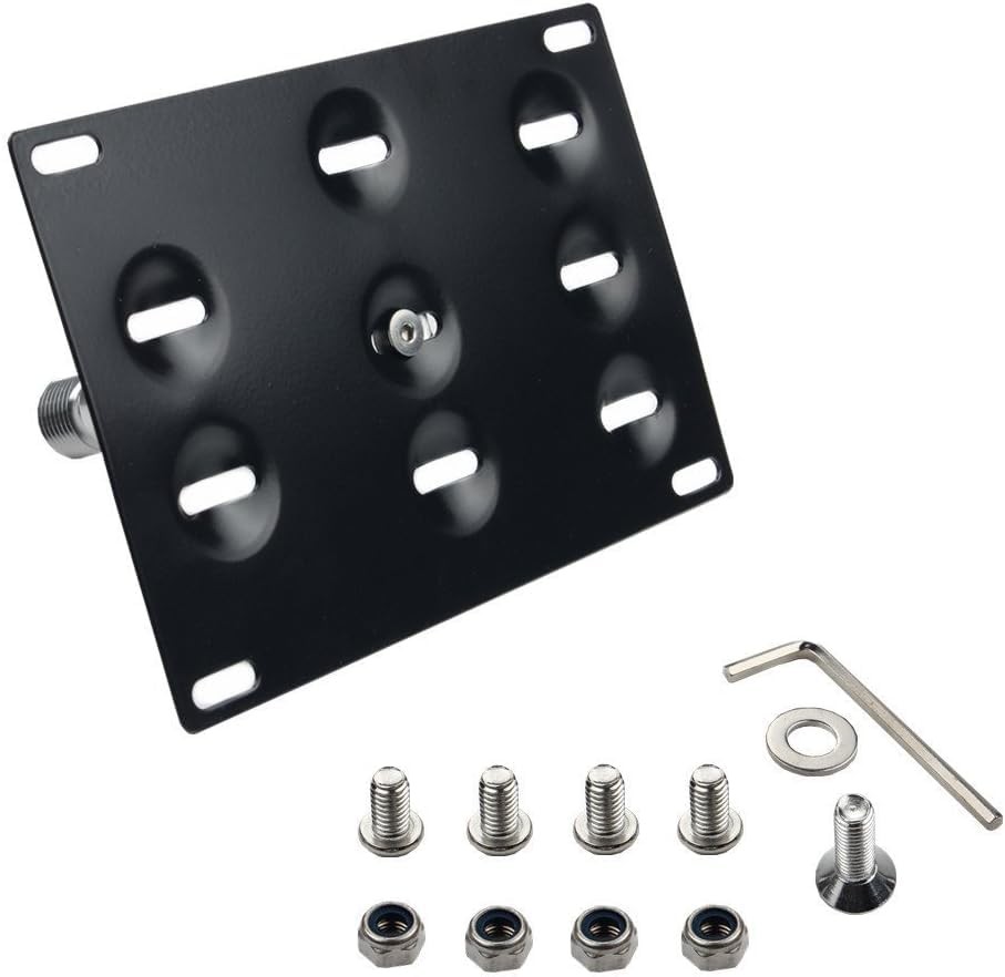 JDM Front Bumper Tow Hook License Plate Mount Bracket for Audi