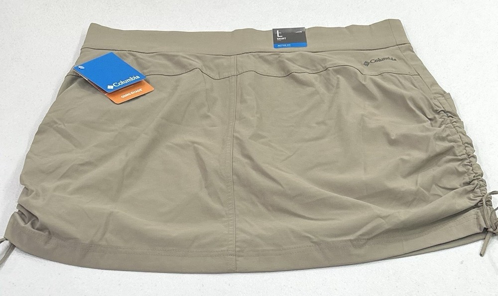 Columbia Women's Omni-Shade Active Fit Jupe-Short Skort, Tusk, Size L