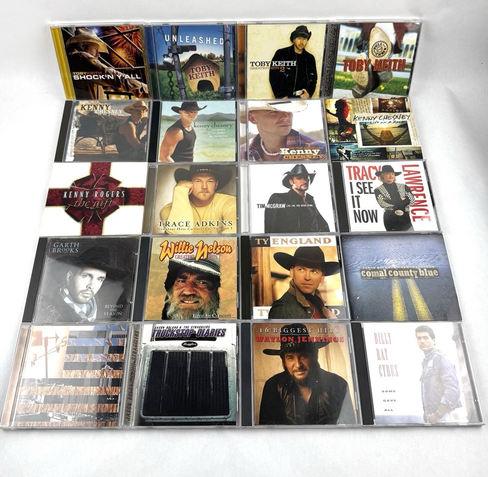 Country Music CD Lot Of 20 Toby Keith, Kenny Chesney, Trace Adkins, Tim McGraw +