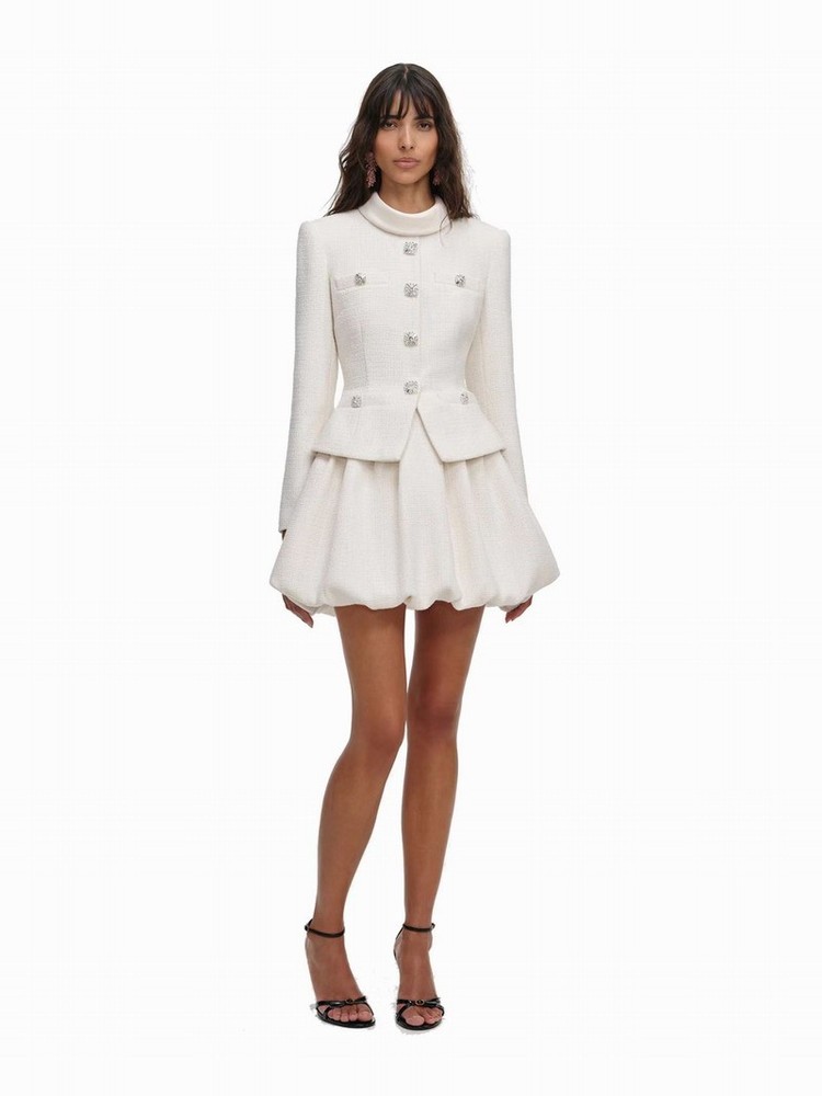 Self-Portrait Tweed long-sleeved Women's Dresses