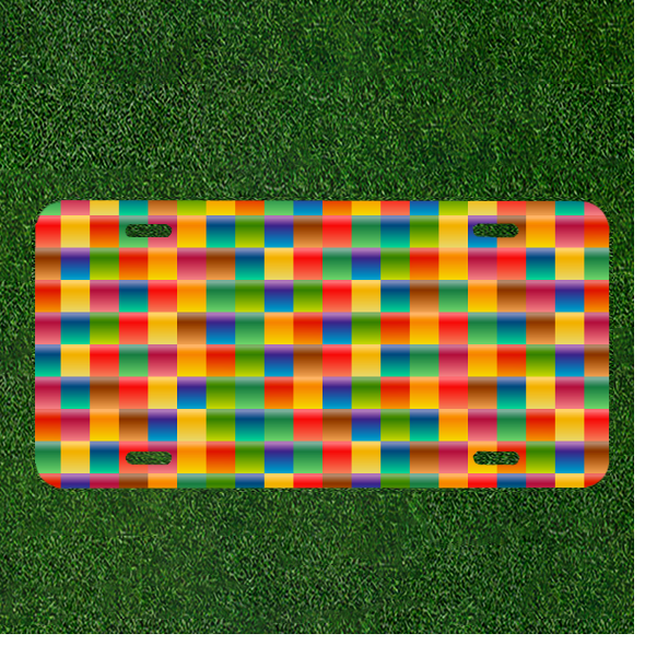 Create Your Unique Custom Car License Plate with Vibrant Abstract Background Colors Perfect for Personalization