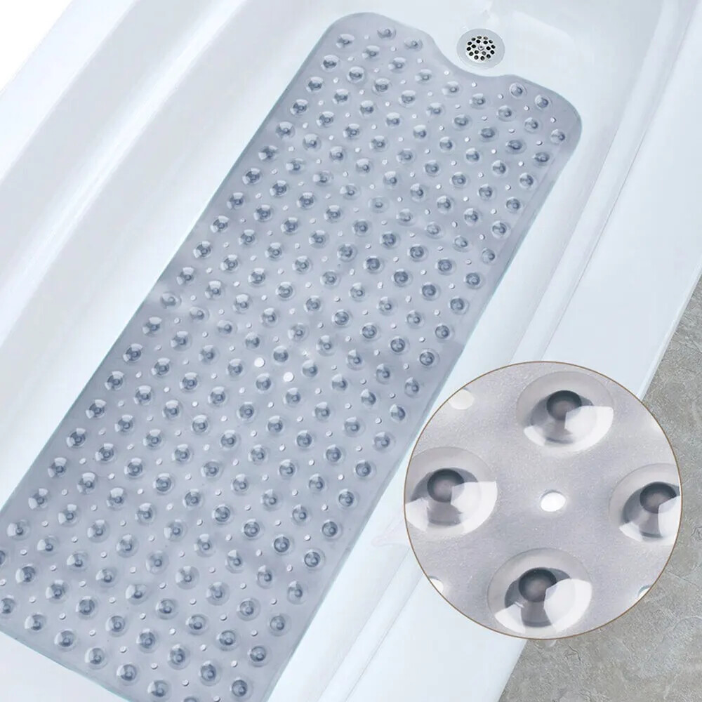 Non-Slip Bath Tub Mat (40 X 16)Inch Extra Long Antibacterial Bathroom Shower Mat
