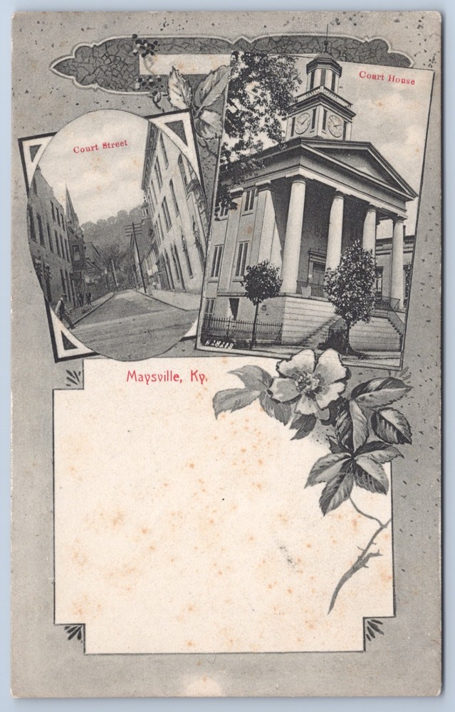 Kentucky Maysville Court House Street Mason County JT Kackley & Co Postcard