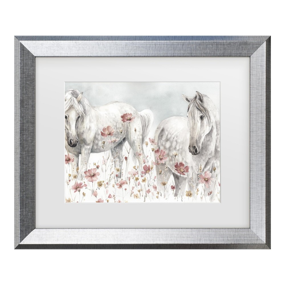 Framed Wall Art - Lisa Audit 'Wild Horses Iii' Wall Decor with Matted Frame