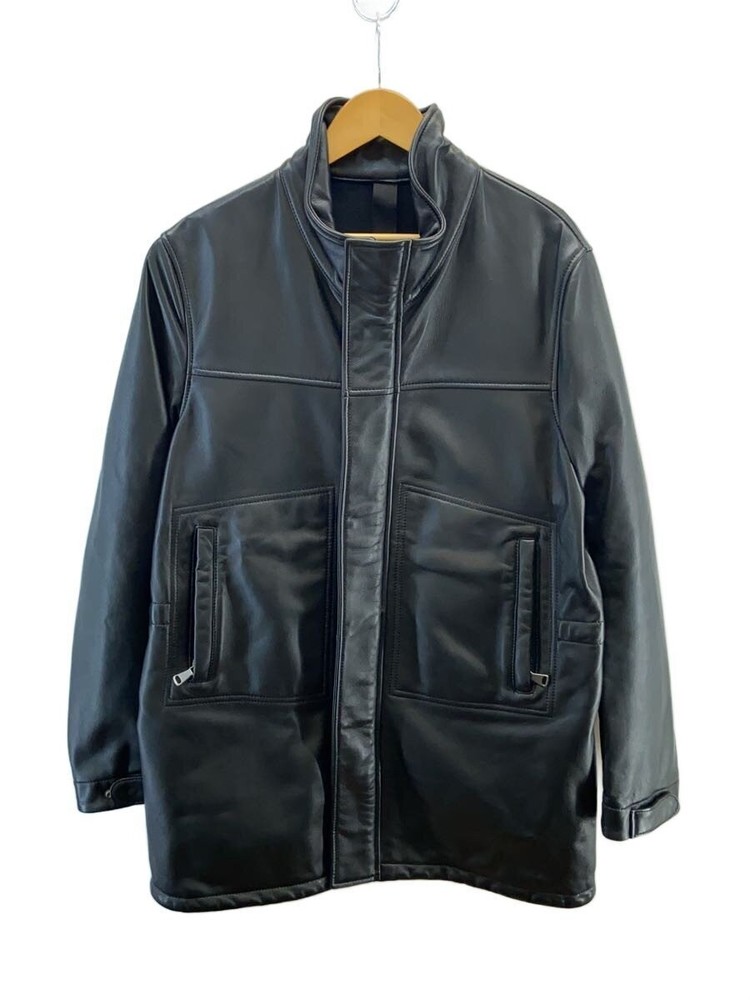 Orciani Leather Jacket Blouson/52/Leather/Blk/Plain 11101