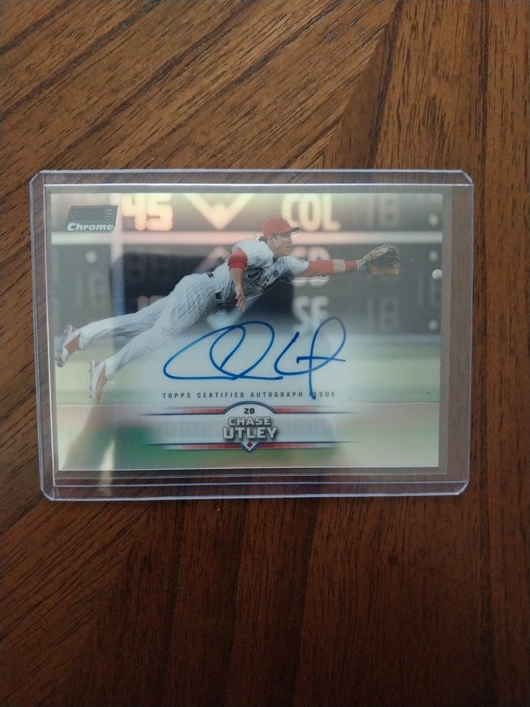 2025 Topps Stadium Club Chrome Refractor AUTO 💎 Chase Utley SCCA-CU