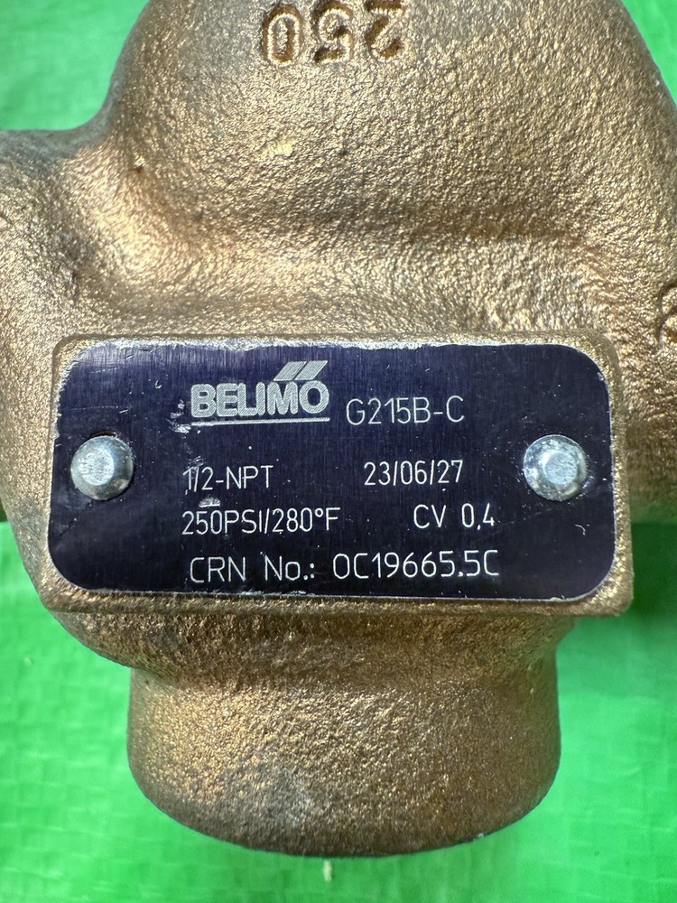 BELIMO 2-way globe valve forged bronze body, G215B-C NEW