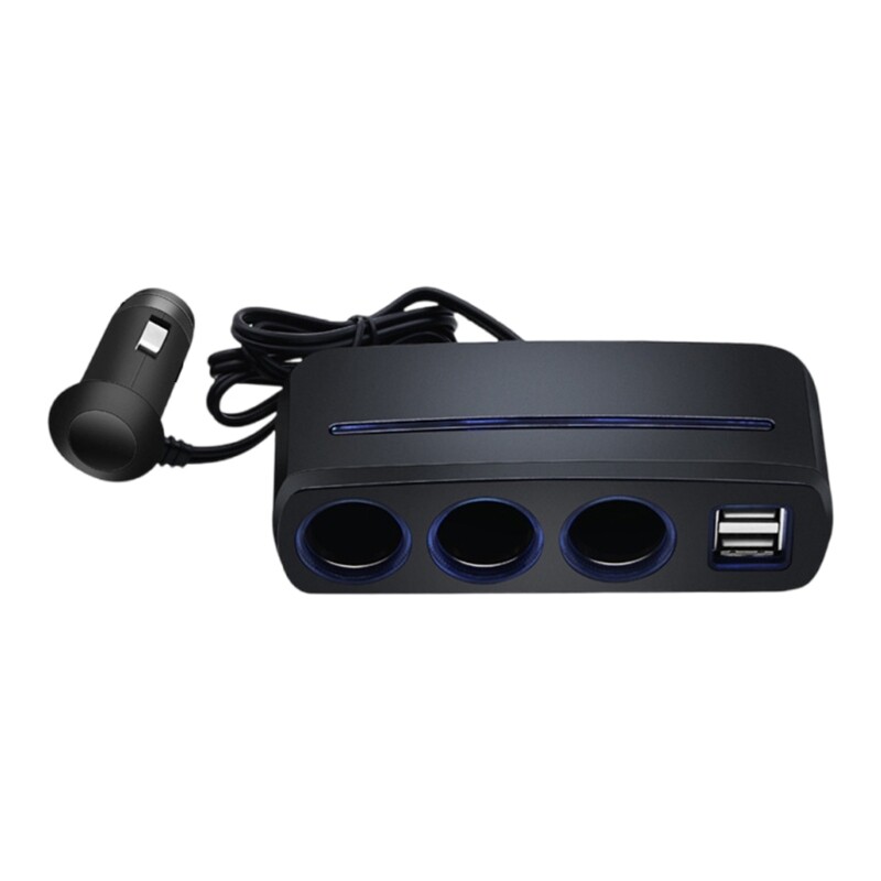 3-in-1 Car Charger with Dual USB Ports for Phones & Tablets