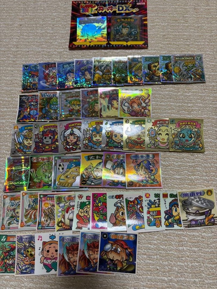 Bikkuriman Stickers Set 47+2 with Mount, Used, Collectible