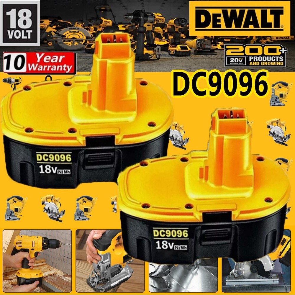 2-Pack 18V XRP NiMH Battery for DeWALT 18V 5.5Ah DC9096 DC9098 DC9099 Power Tools