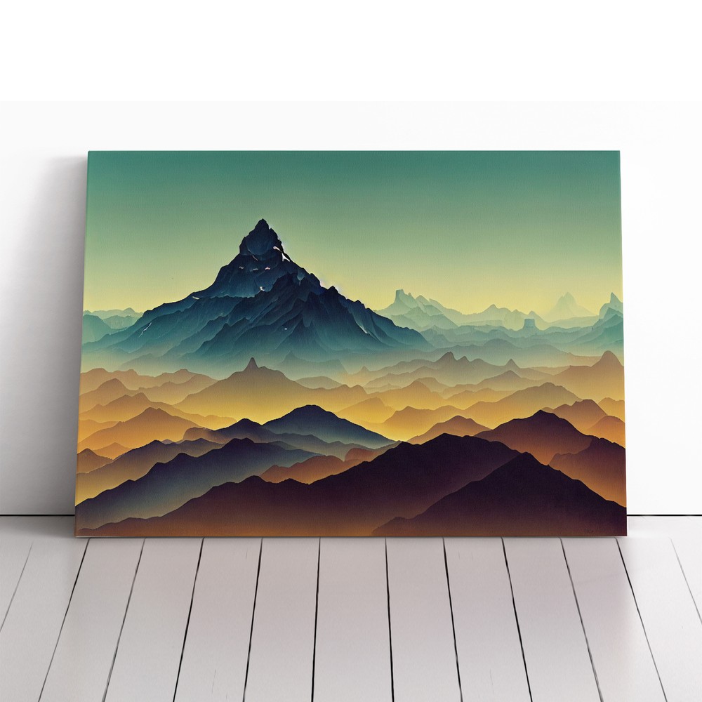 Captivating Mountain Landscape Canvas Wall Art Print Framed Picture Home Decor