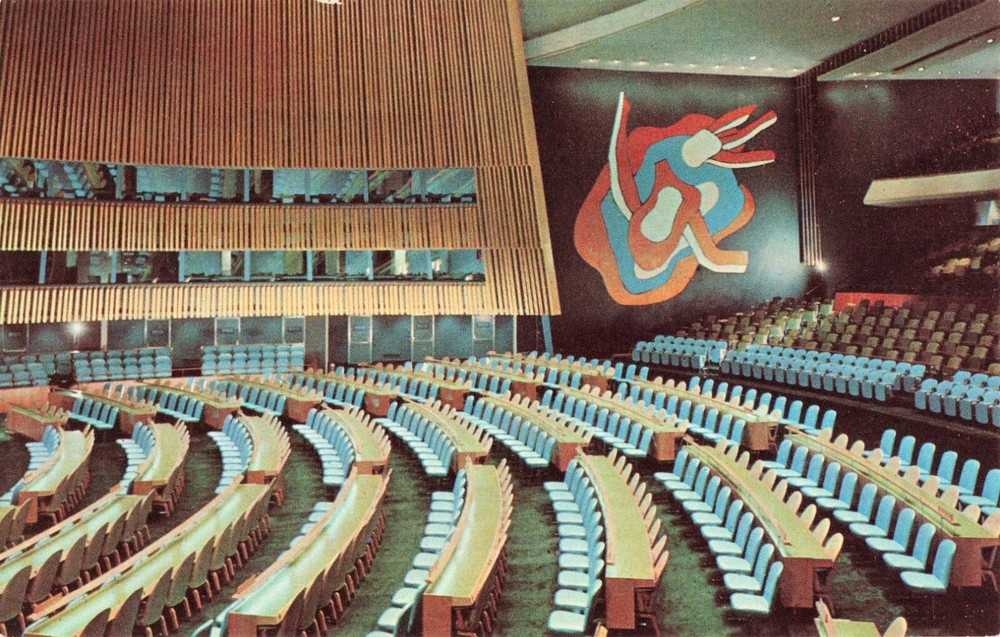 General Assembly Hall at United Nations Headquarters - New York City NY Postcard