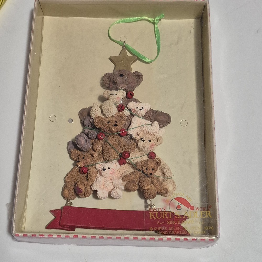 Kurt S Adler Christmas Ornament Holly Bearies Tree of Bears
