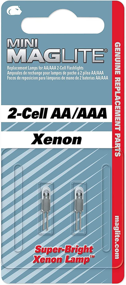Lamps for 2-Cell AA Mini Flashlight, 2-Pack
