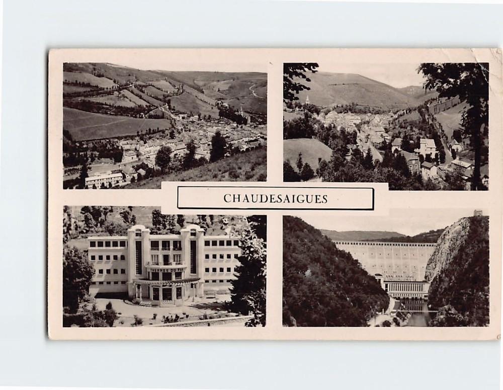 Postcard Multiple Locations Chaudes-Aigues France
