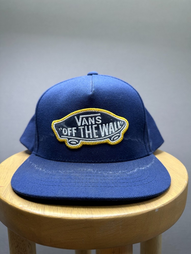 Vans Off The Wall Mens Blue Hat Snapback One Size Fits All 