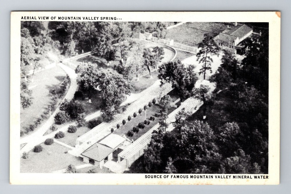 Hot Springs AR-Arkansas, Aerial Of Mountain Valley Spring, Vintage Postcard