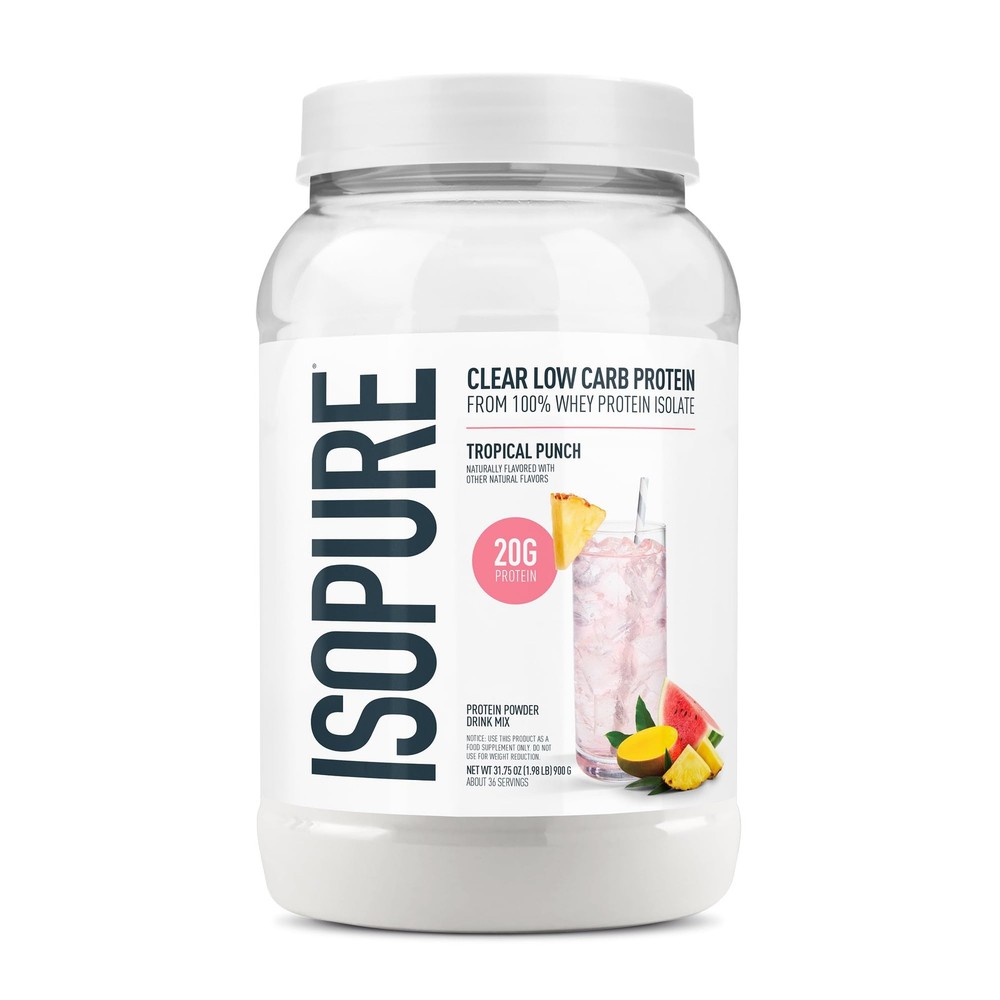 Isopure Clear Whey Isolate Protein Powder Lactose Gluten Free Natural