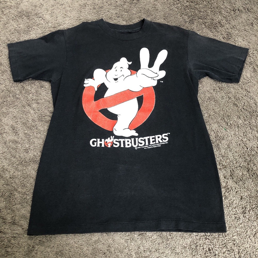 Vintage 1988 Ghostbusters 2 Movie Promo T-Shirt Size M Black Single Stitch 80s