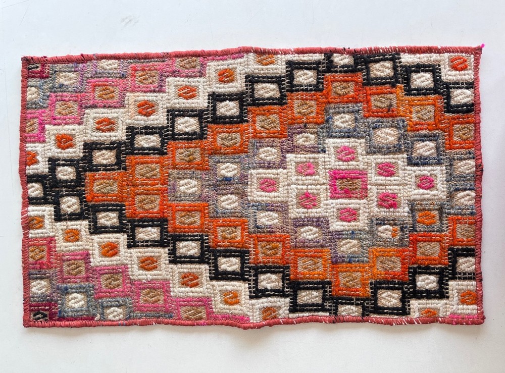 RARE FIND Vintage Turkish Kilim Rug Fragment ⎮ Handwoven Wool Tribal Boho Ethnic