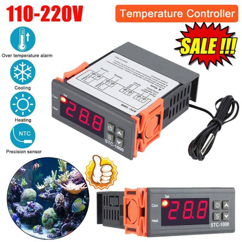 STC 1000 12V 24V 220V Digital Temperature Controller Thermostat-Thermoregulator,