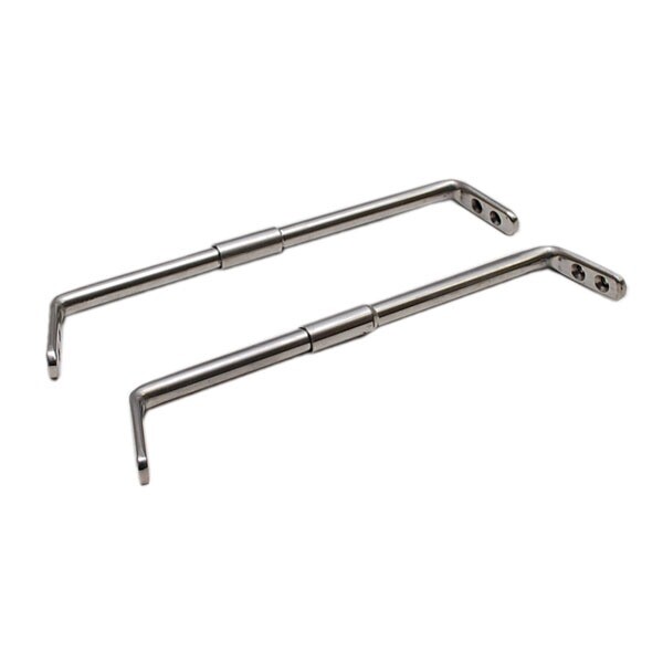 Rinker Silver 11 Inch Aluminum Boat Windshield Support Brackets (Pair)