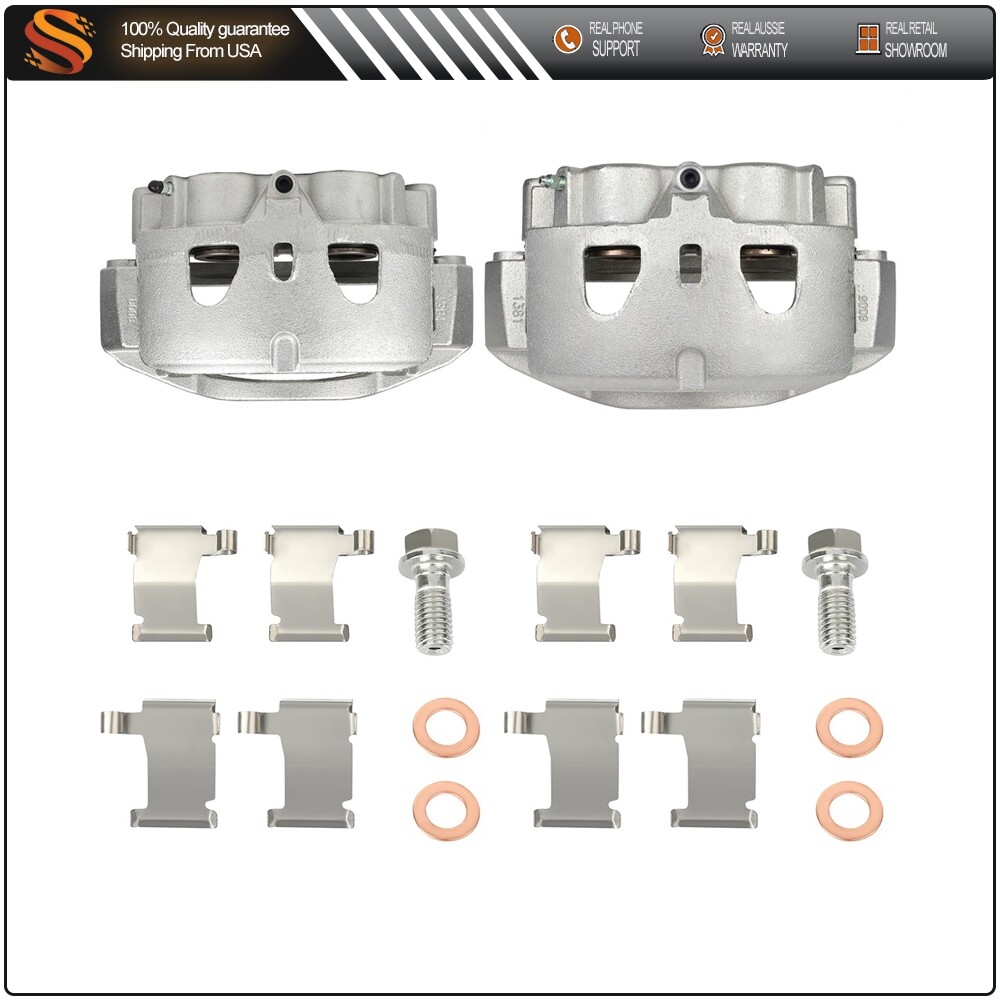 For 11-17 Chevy Silverado 2500 HD Dual piston Front Brake Calipers with Bracket
