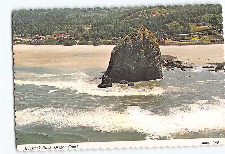 Postcard Haystack Rock Oregon Coast Cannon Beach Oregon USA
