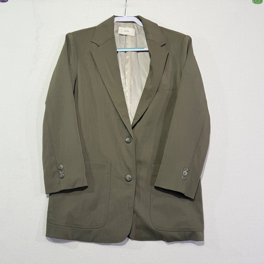 CLUTCH Men's Classic Single Breasted Blazer Olive Green Size 36