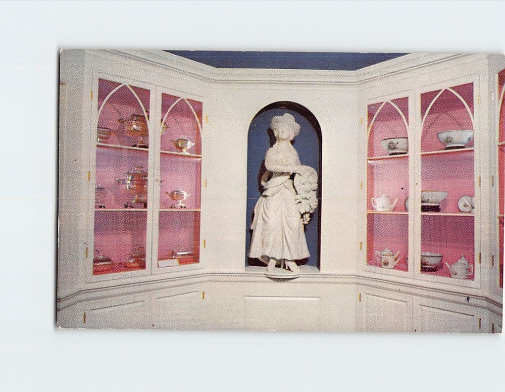 Postcard Octagonal Room Peabody Museum of Salem Massachusetts USA